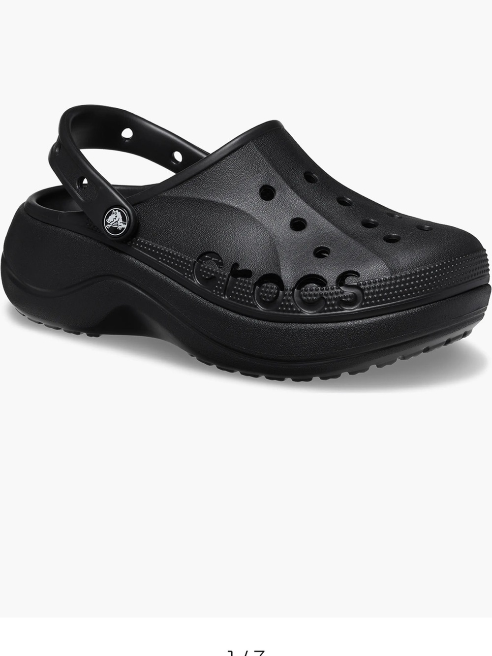 CROCS  Baya Platform Clog - Black size 9 new